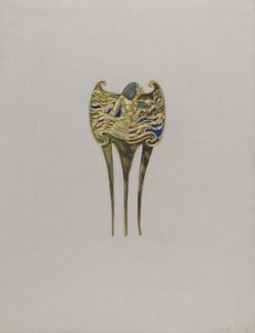 Design for a Nymph Comb by Eugene Grasset
